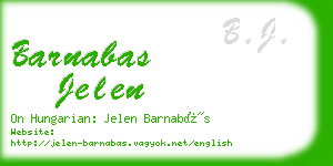 barnabas jelen business card